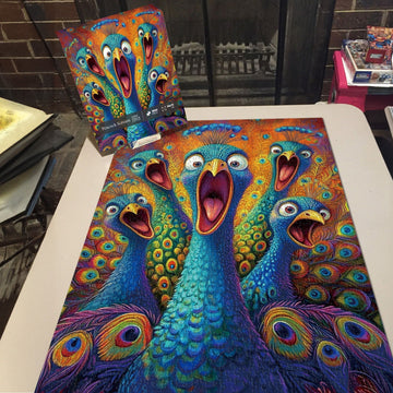 Peacock Scream puzzle puzzle 1000 pezzi